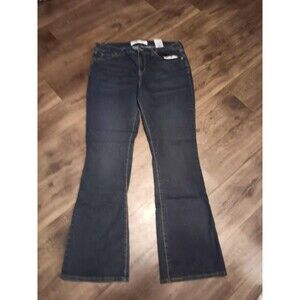 Signature LEVIS Mid Rise Boot Cut Dark Denim Women's Sz 16L 33x34